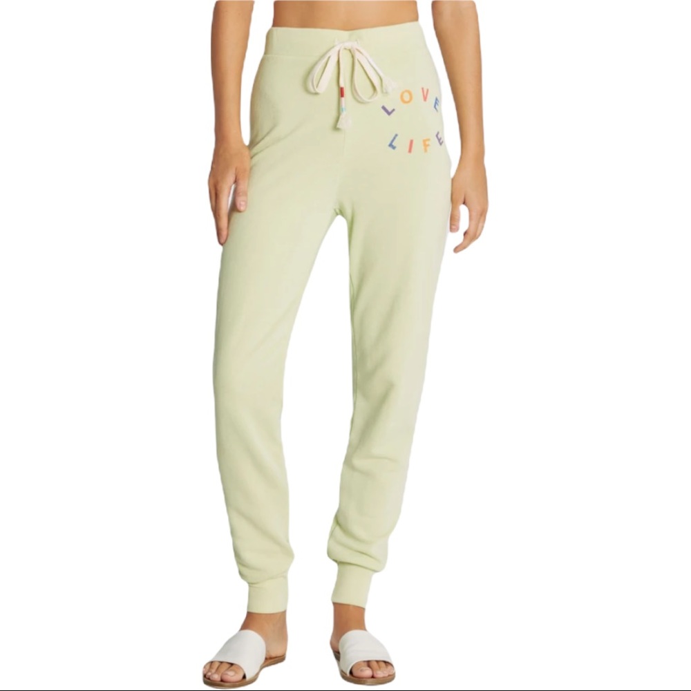 Wildfox Love Life Jack Joggers In P. Shadow Lime - Picture 3 of 9